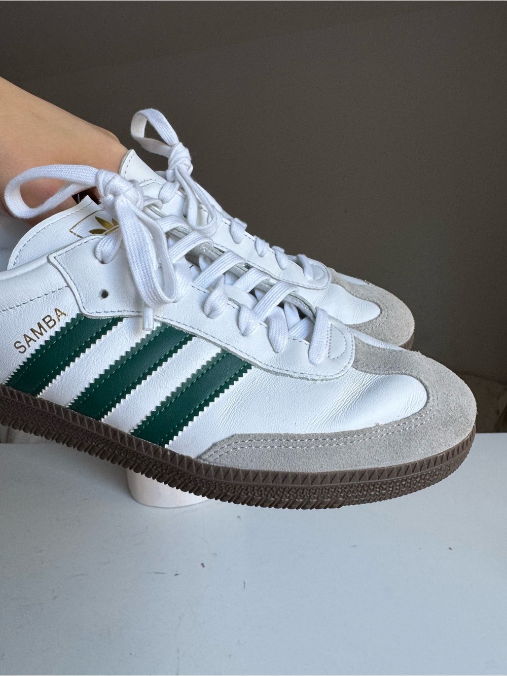 Adidas Samba OG White Green Gum Sneakers Size 11 - Picture 10 of 11